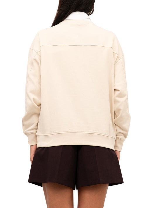 PINKO Pinko Felpa Nelly Ricamo Logo Beige Beige Betulla
