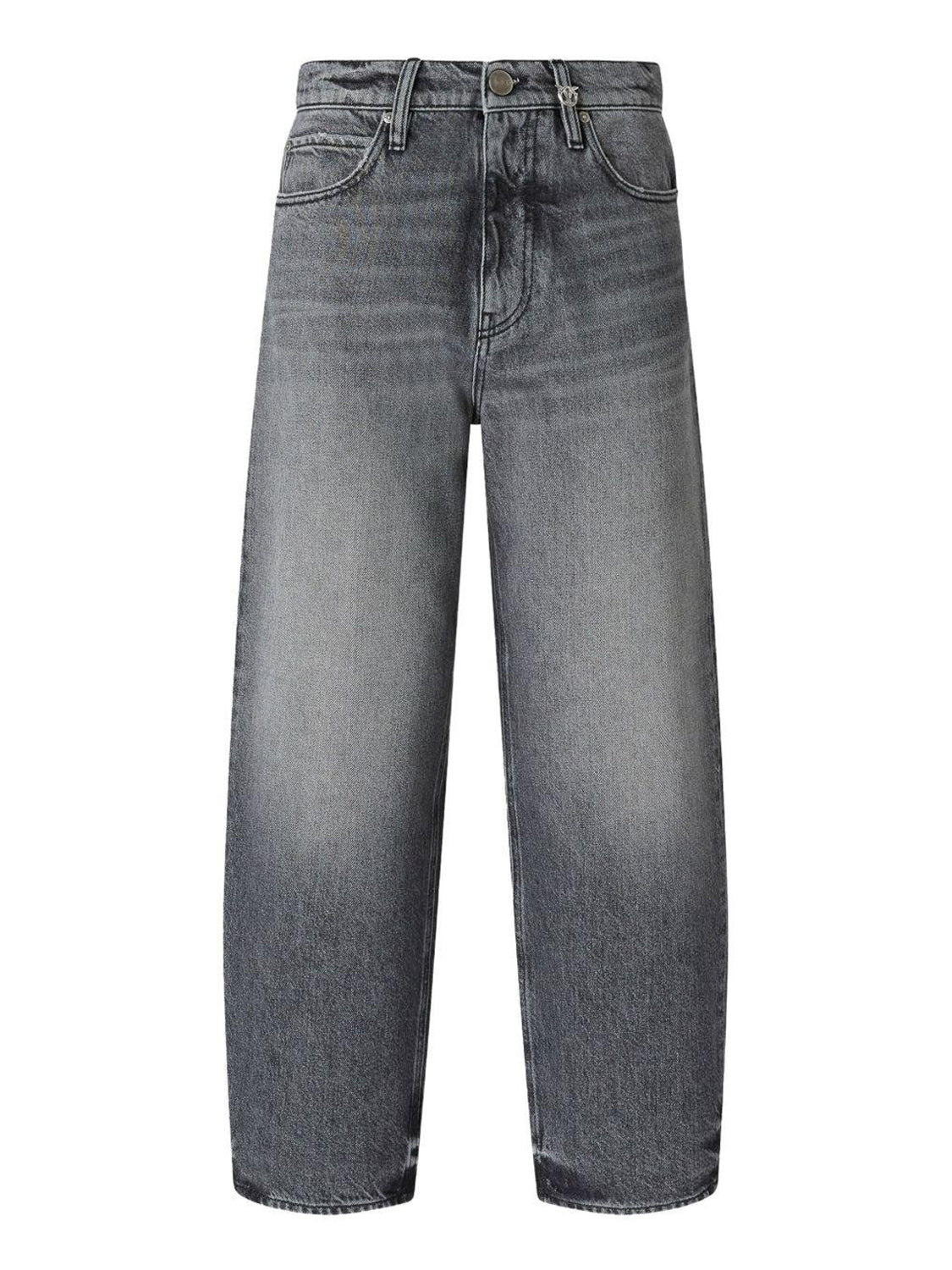 PINKO Pinko Jeans Estelle Egg Moonlight Gray Denim Lavaggio Dark Gray