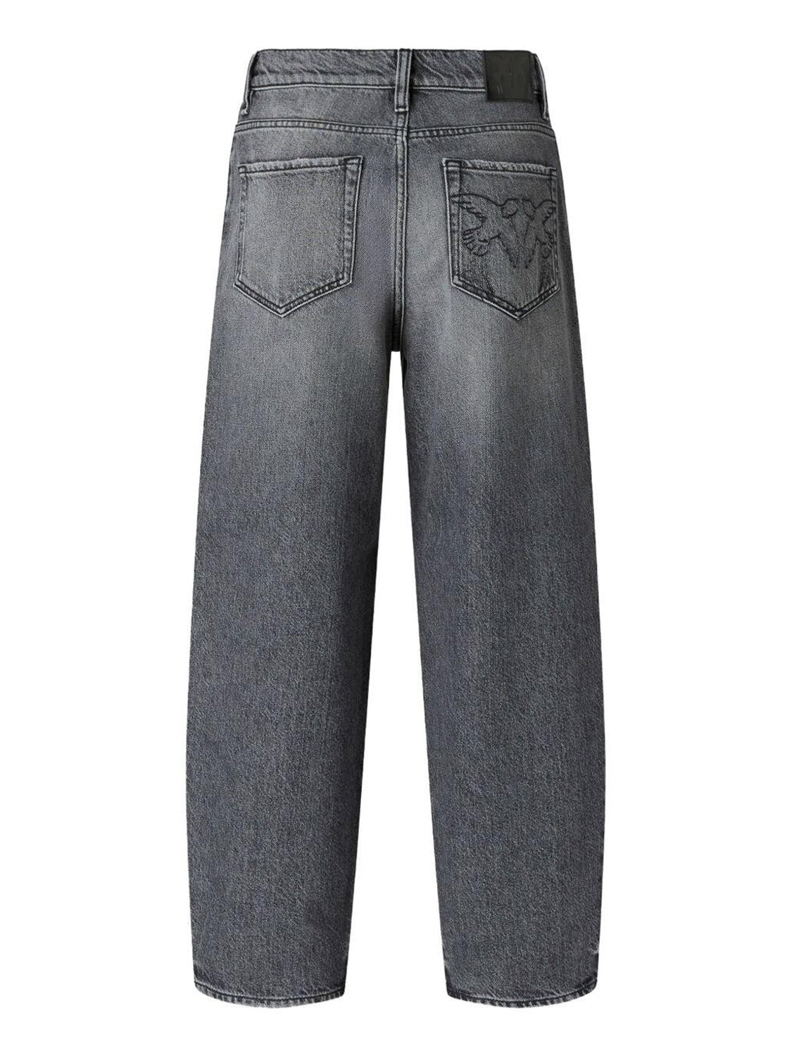 PINKO Pinko Jeans Estelle Egg Moonlight Gray Denim Lavaggio Dark Gray