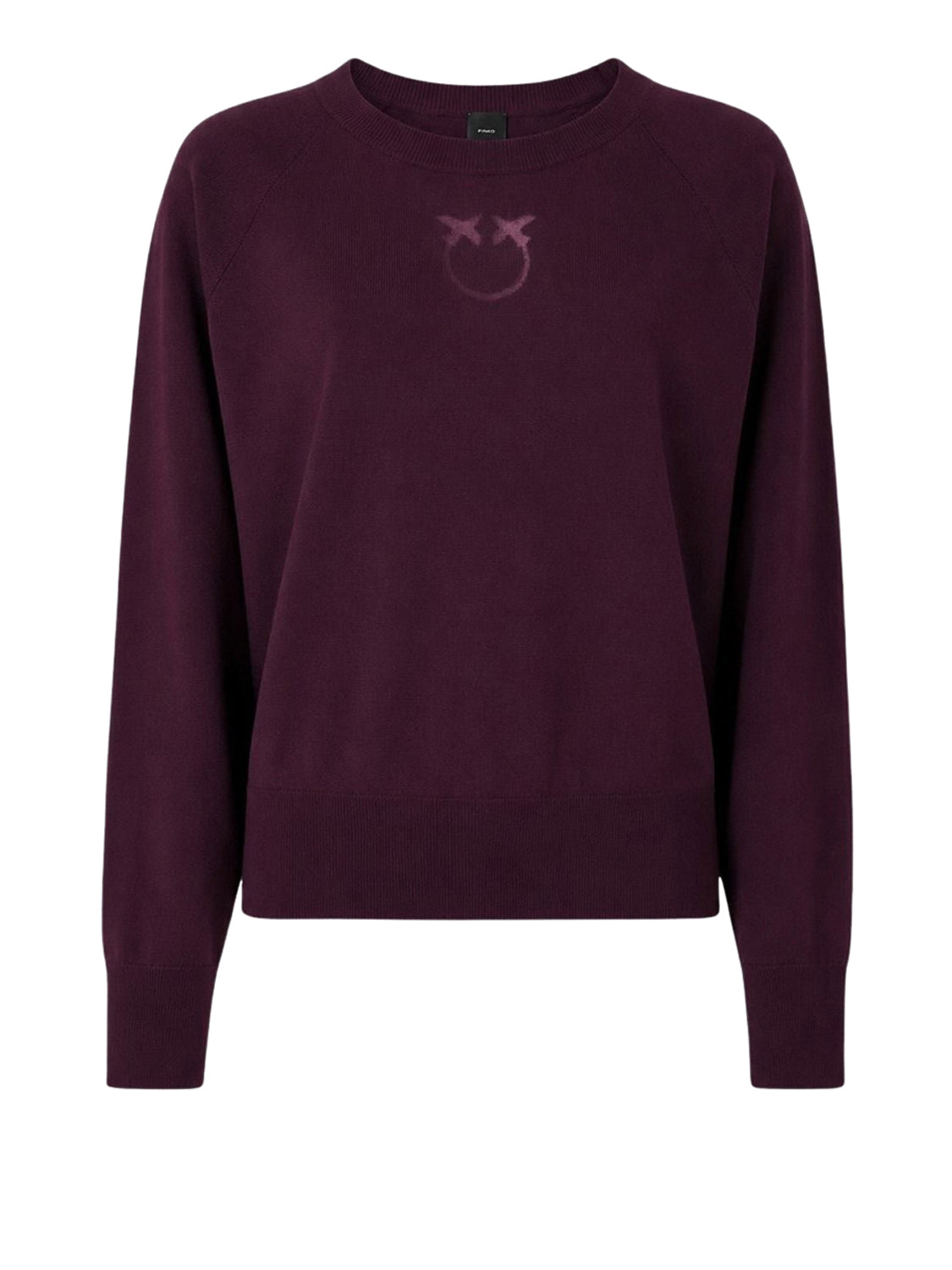 PINKO Pinko Maglia Lanzarote Lana Logo Viola Viola Prugna