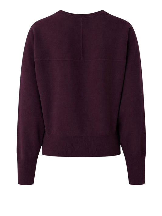 PINKO Pinko Maglia Lanzarote Lana Logo Viola Viola Prugna