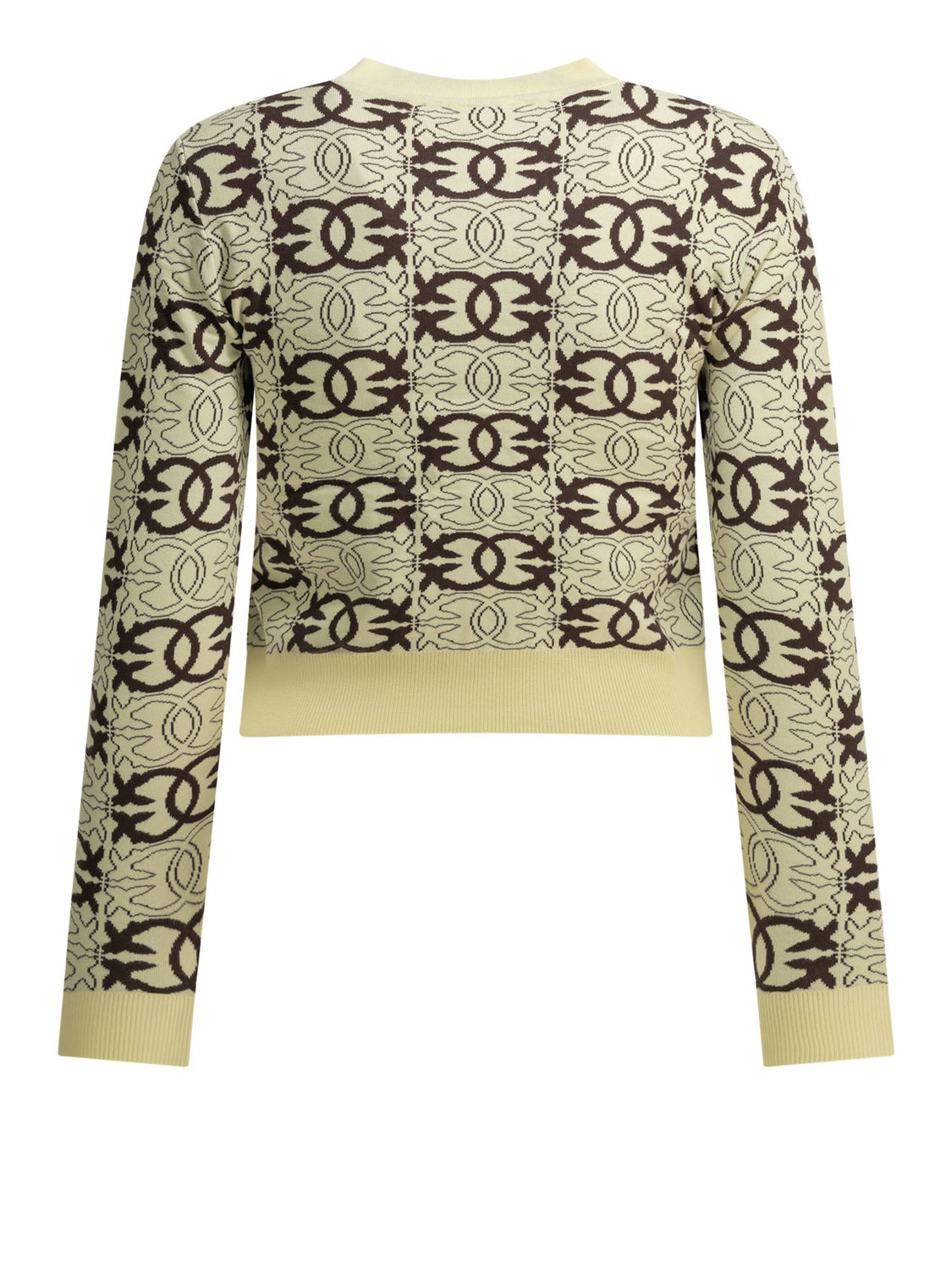 PINKO Pinko Maglia Gypsies Cropped Jacquard Beige Marrone BEIGE/MARRONE