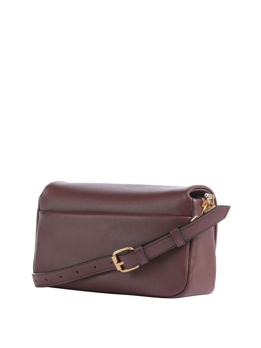 PINKO Pinko Borsa A Tracolla Click Soft Horizontal Mini Marrone Castano-Antique Gold