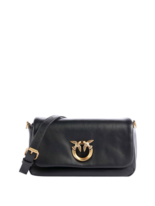 PINKO Pinko Borsa A Tracolla Click Soft Horizontal Mini Nero Nero-Antique Gold