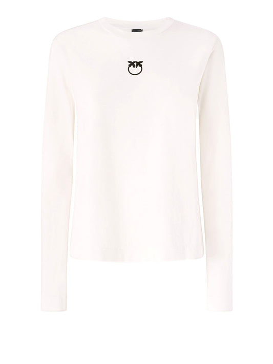 PINKO Toblino Pinko T-Shirt Jersey Logo Beige Beige Betulla