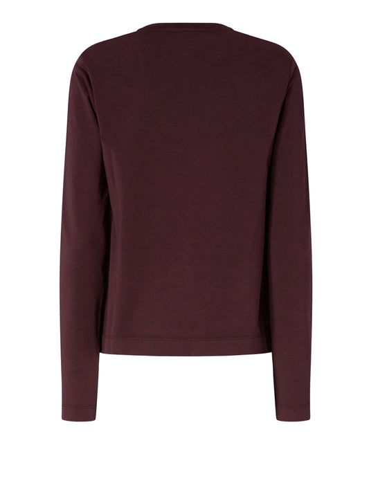 PINKO T-Shirt Pinko Toblino Jersey Logo Bordeaux Bordeaux Scuro
