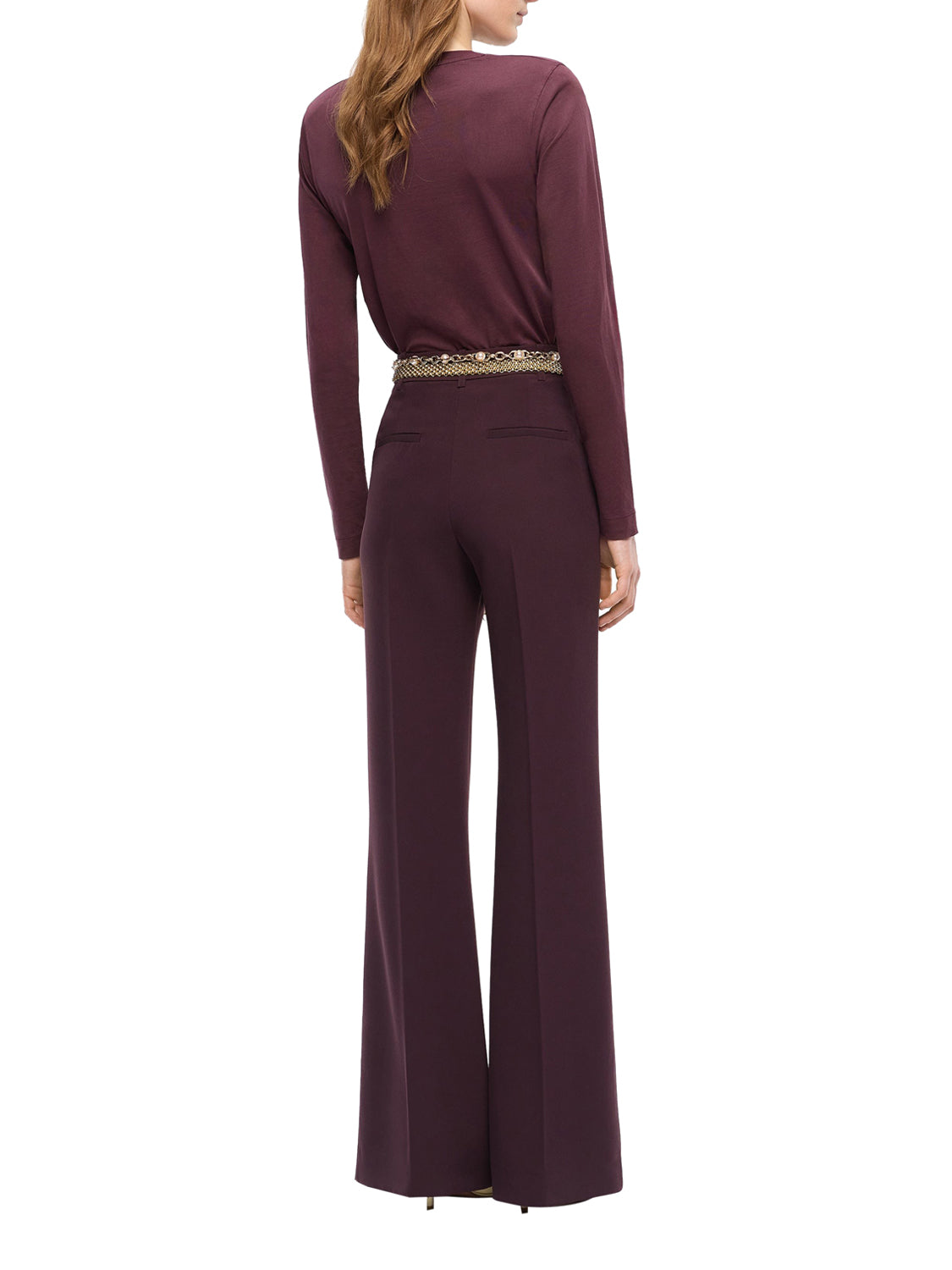 PINKO T-Shirt Pinko Toblino Jersey Logo Bordeaux Bordeaux Scuro