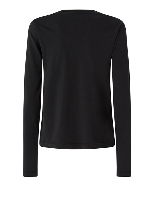 PINKO Toblino T-Shirt Pinko Jersey Logo Nero Nero Limousine