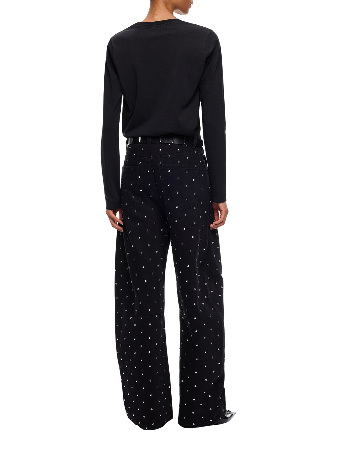 PINKO Toblino T-Shirt Pinko Jersey Logo Nero Nero Limousine