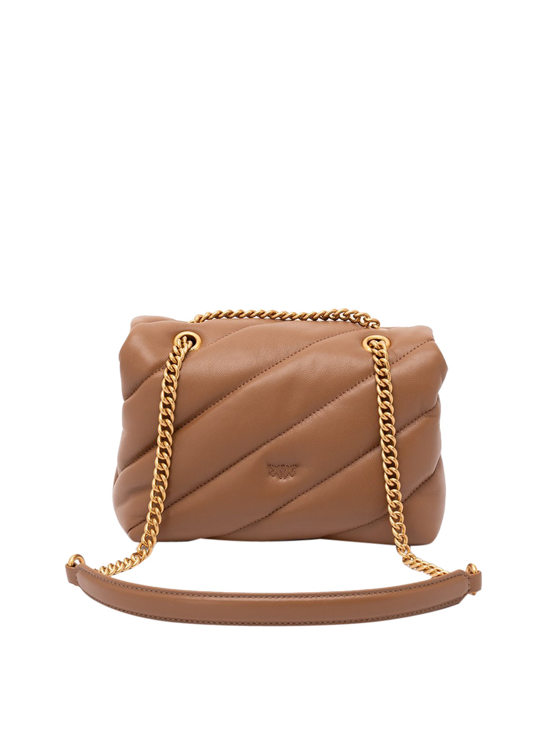 PINKO Pinko Borsa A Tracolla Love Puff Mini Small B. Sheep Marrone Marrone-Antique Gold