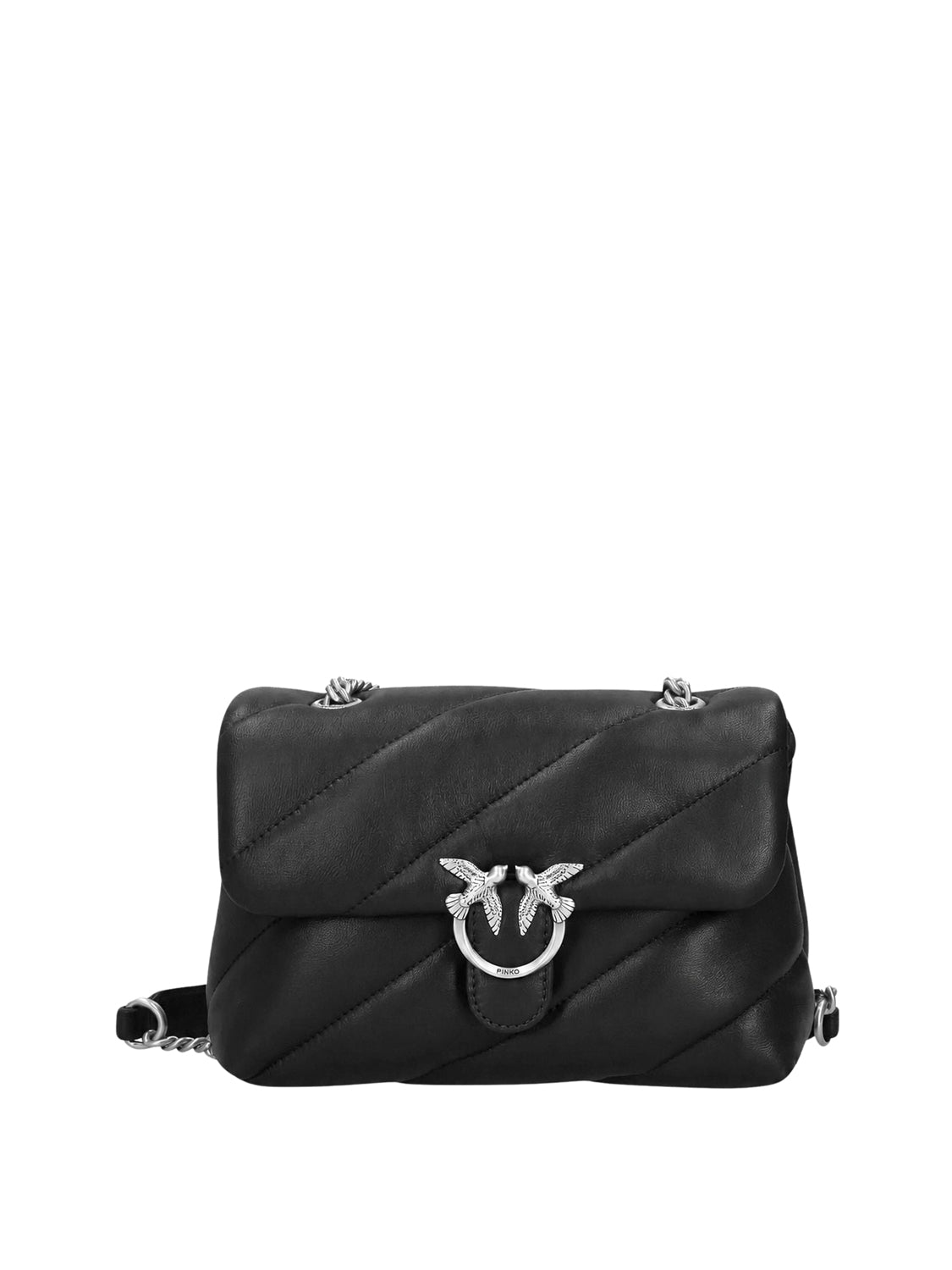 PINKO Pinko Borsa A Tracolla Love Puff Mini Small B. Sheep Nero Nero-Old Silver