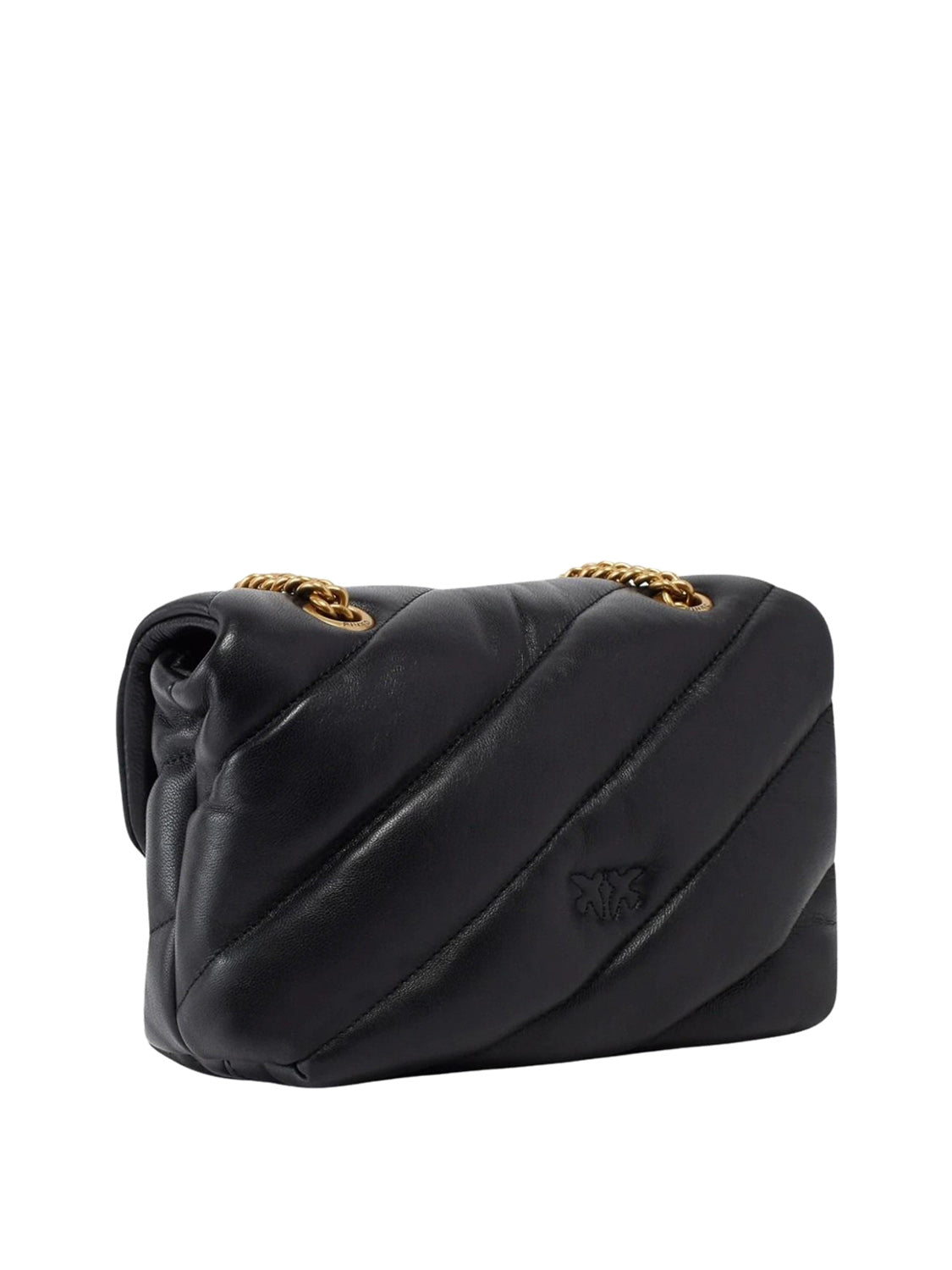 PINKO Pinko Borsa A Tracolla Love Puff Mini Small B. Sheep Nero Nero-Antique Gold