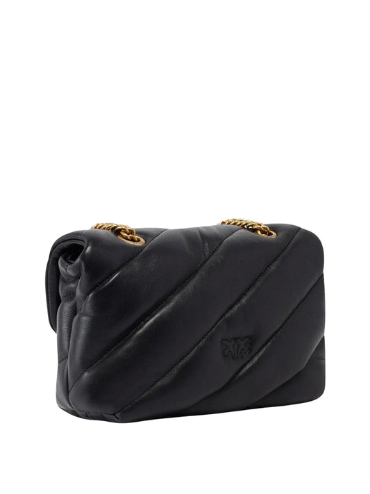 PINKO Pinko Borsa A Tracolla Love Puff Mini Small B. Sheep Nero Nero-Antique Gold