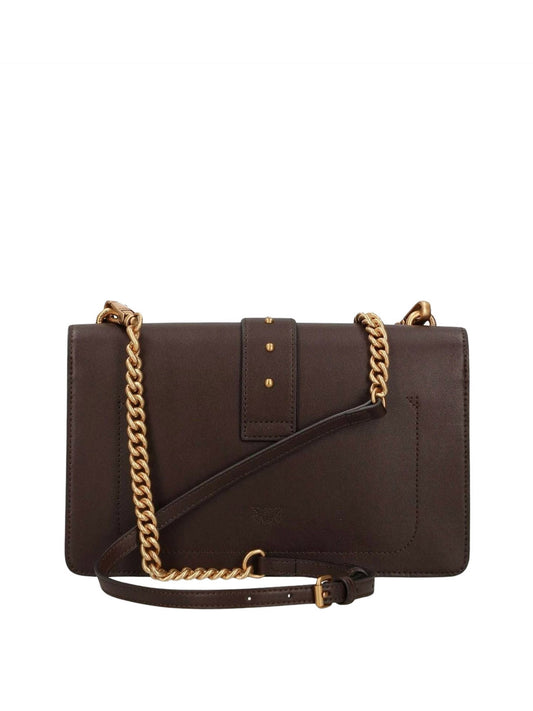 PINKO Pinko Borsa A Tracolla Love One Classic St. Small - Marrone Marrone-Antique Gold