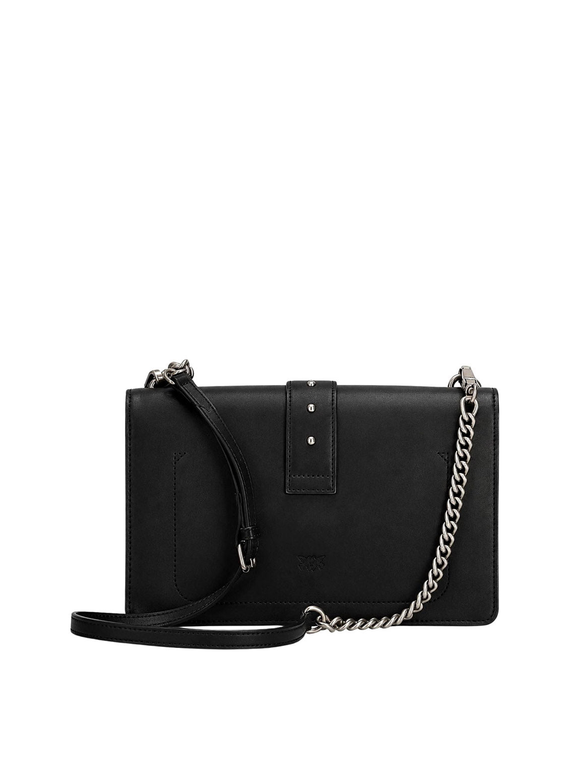 PINKO Pinko Borsa A Tracolla Love One Classic St. Small - Nero Argento Nero-Old Silver