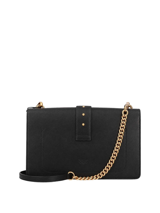 PINKO Pinko Borsa A Tracolla Love One Classic St. Small - Nero Oro Nero-Antique Gold