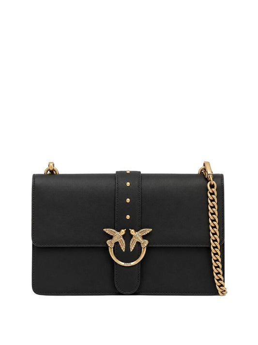 PINKO Pinko Borsa A Tracolla Love One Classic St. Small - Nero Oro Nero-Antique Gold