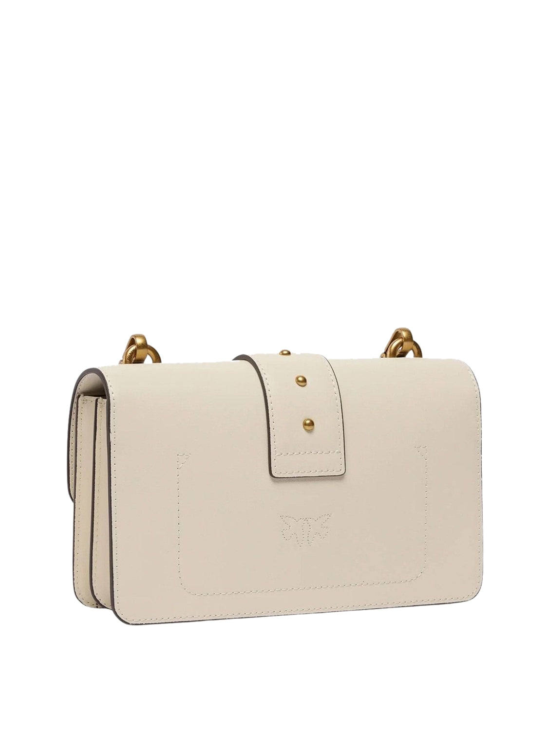 PINKO Borsa A Tracolla Pinko Love One Mini St. Small B. Vit Bianco Bianco Seta-Antique Gold