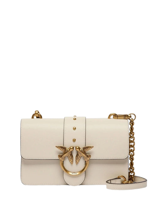 PINKO Borsa A Tracolla Pinko Love One Mini St. Small B. Vit Bianco Bianco Seta-Antique Gold
