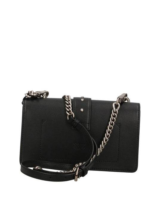 PINKO Pinko Borsa A Tracolla Love One Mini St. Small B. Vit Nero Argento Nero-Old Silver