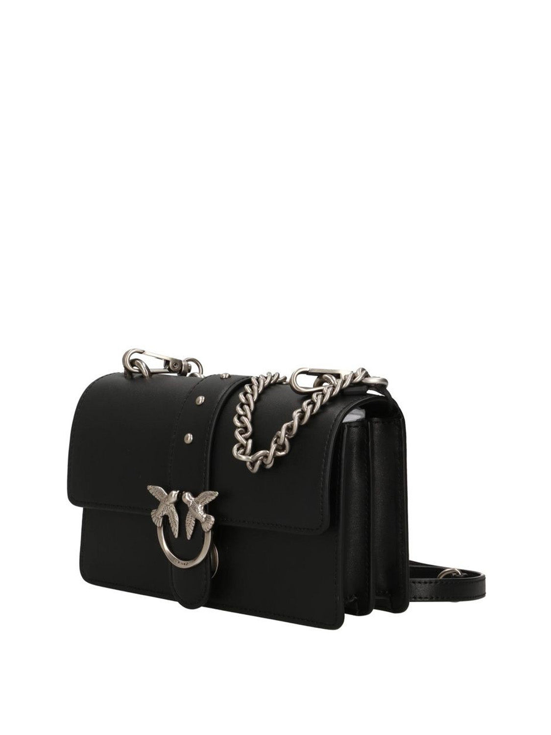 PINKO Pinko Borsa A Tracolla Love One Mini St. Small B. Vit Nero Argento Nero-Old Silver