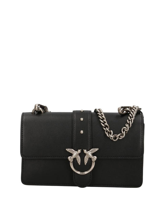 PINKO Pinko Borsa A Tracolla Love One Mini St. Small B. Vit Nero Argento Nero-Old Silver