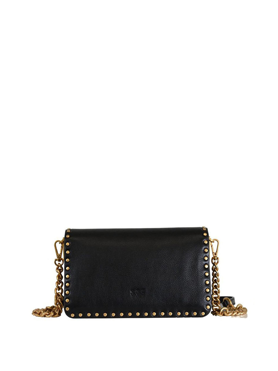 PINKO Borsa a Tracolla Love One Slouchy Mn. Studs Small Pinko - Nero Nero/oro