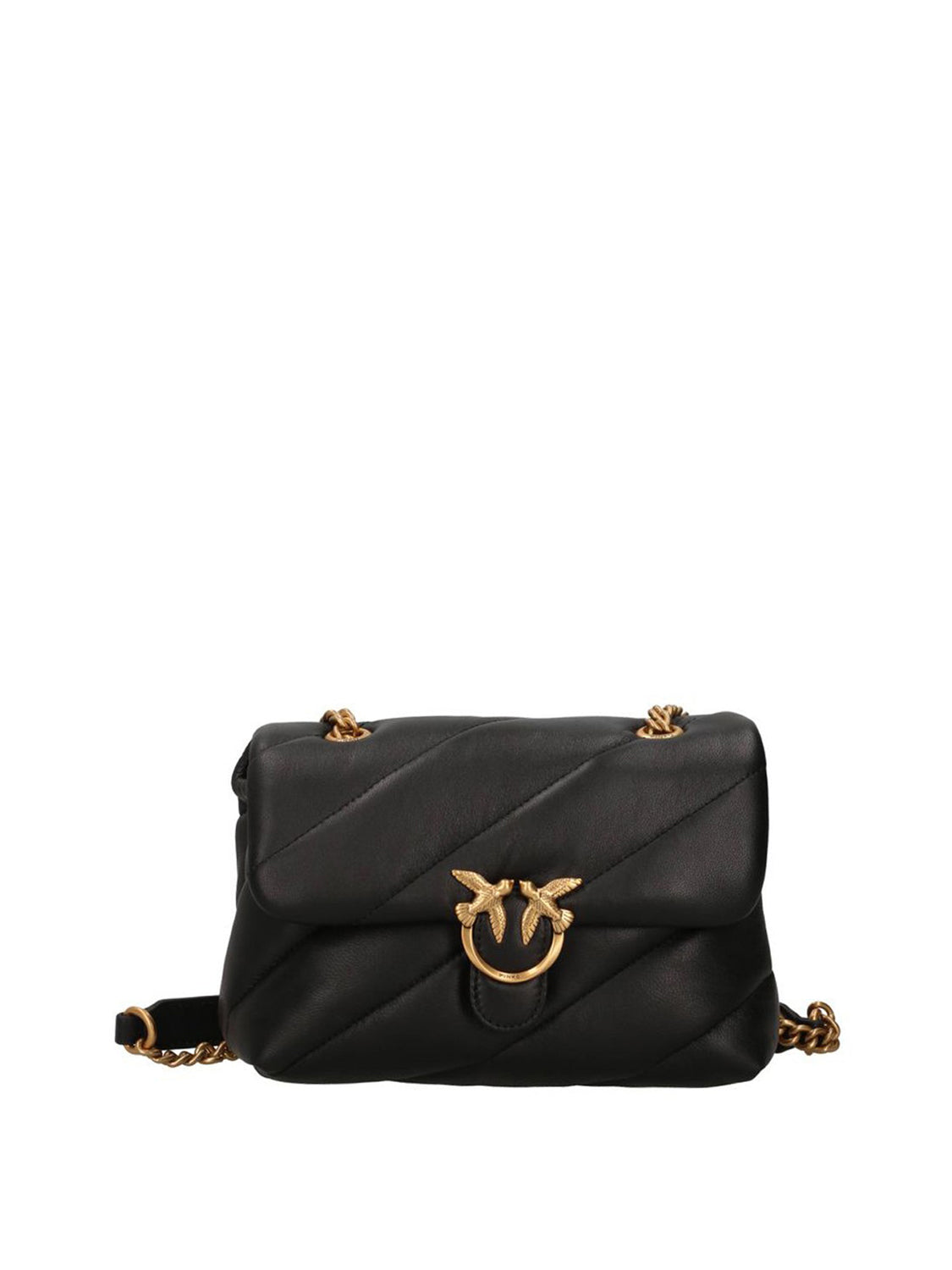 PINKO 2 USCITA Pinko Borsa A Tracolla Love Puff Classic Small - Nero Nero-Antique Gold