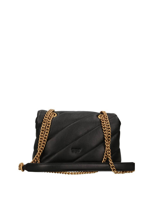PINKO 2 USCITA Pinko Borsa A Tracolla Love Puff Classic Small - Nero Nero-Antique Gold