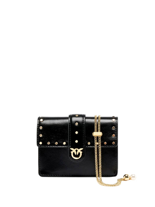 PINKO 2 USCITA Borsa Love Pocket Studs Vit. Polishe Pinko - Nero Limusine Nero Limousine-Oro