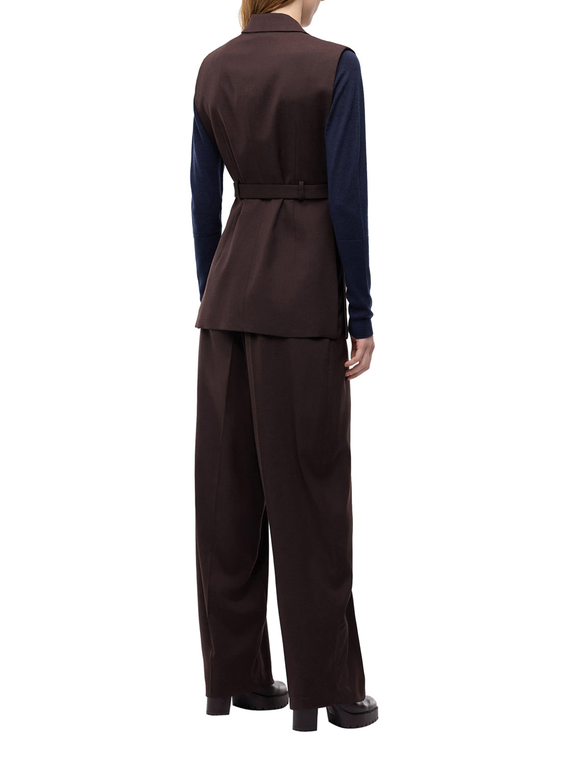 PINKO 2 USCITA Pinko Gilet Nuraqus Gilet Diagonale Misto - Marrone Marrone