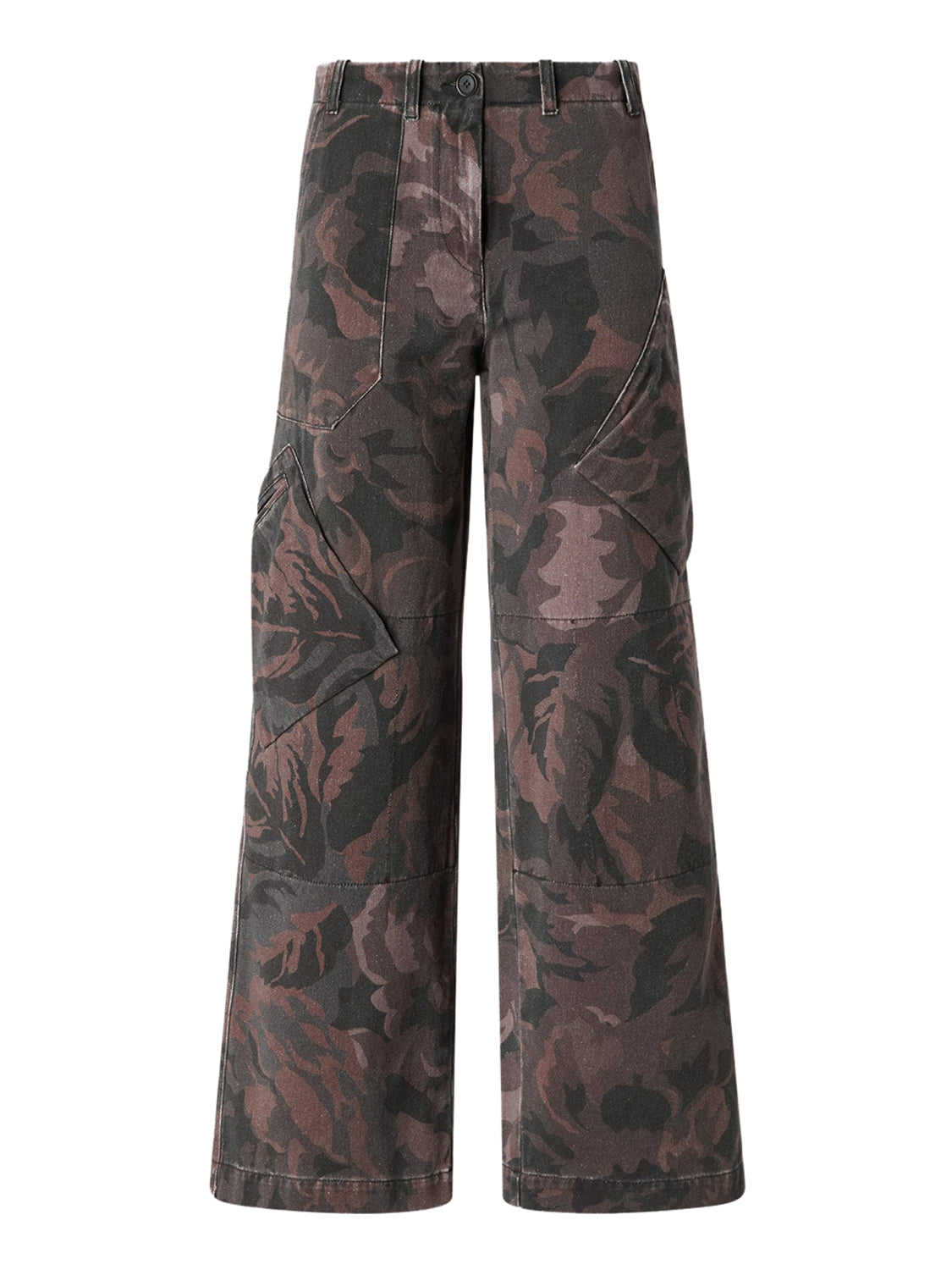 PINKO 2 USCITA Haiku Pinko Pantalone Cotone Stampat Verde Militare Mult.Verde/Nero