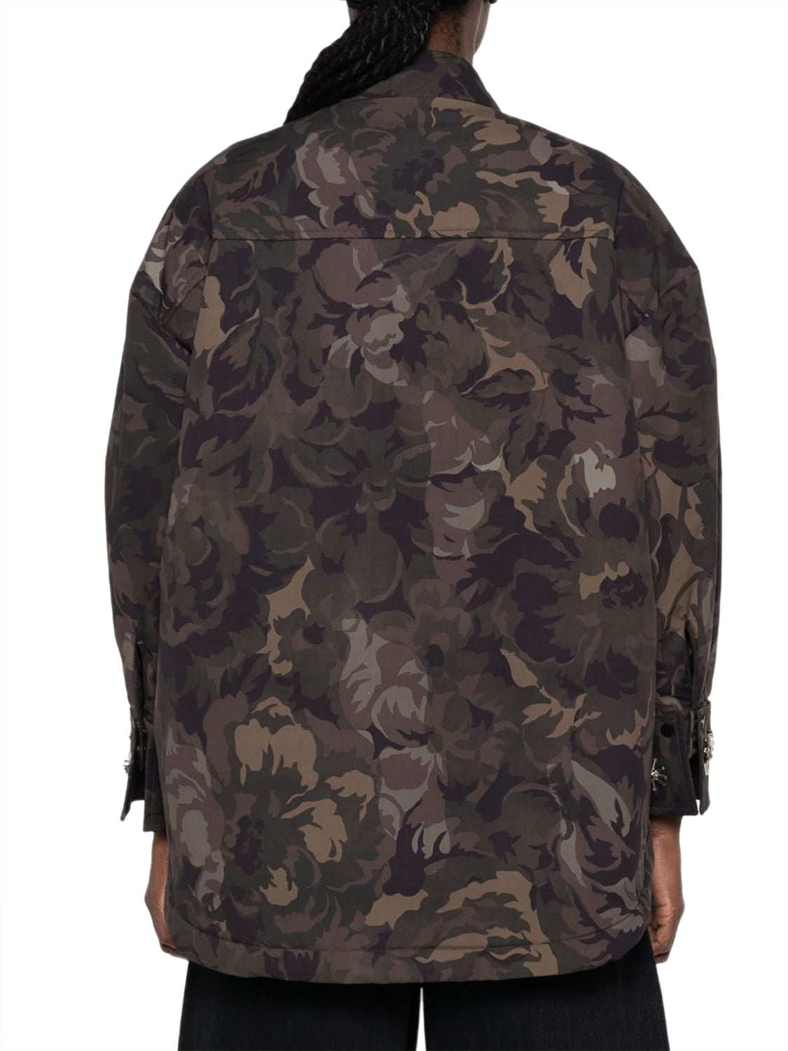 PINKO 2 USCITA Pinko Camicia Barengo Overshirt Tela Tecnica Verde Mult.Verde/Nero