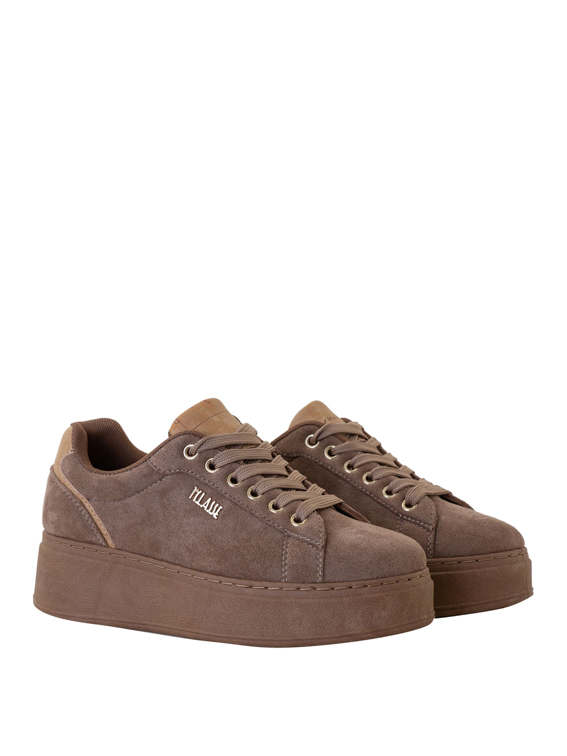 PRIMA CLASSE Sneakers in pelle scamosciata con logo 1ᴬ Classe Nocciola Testa di moro