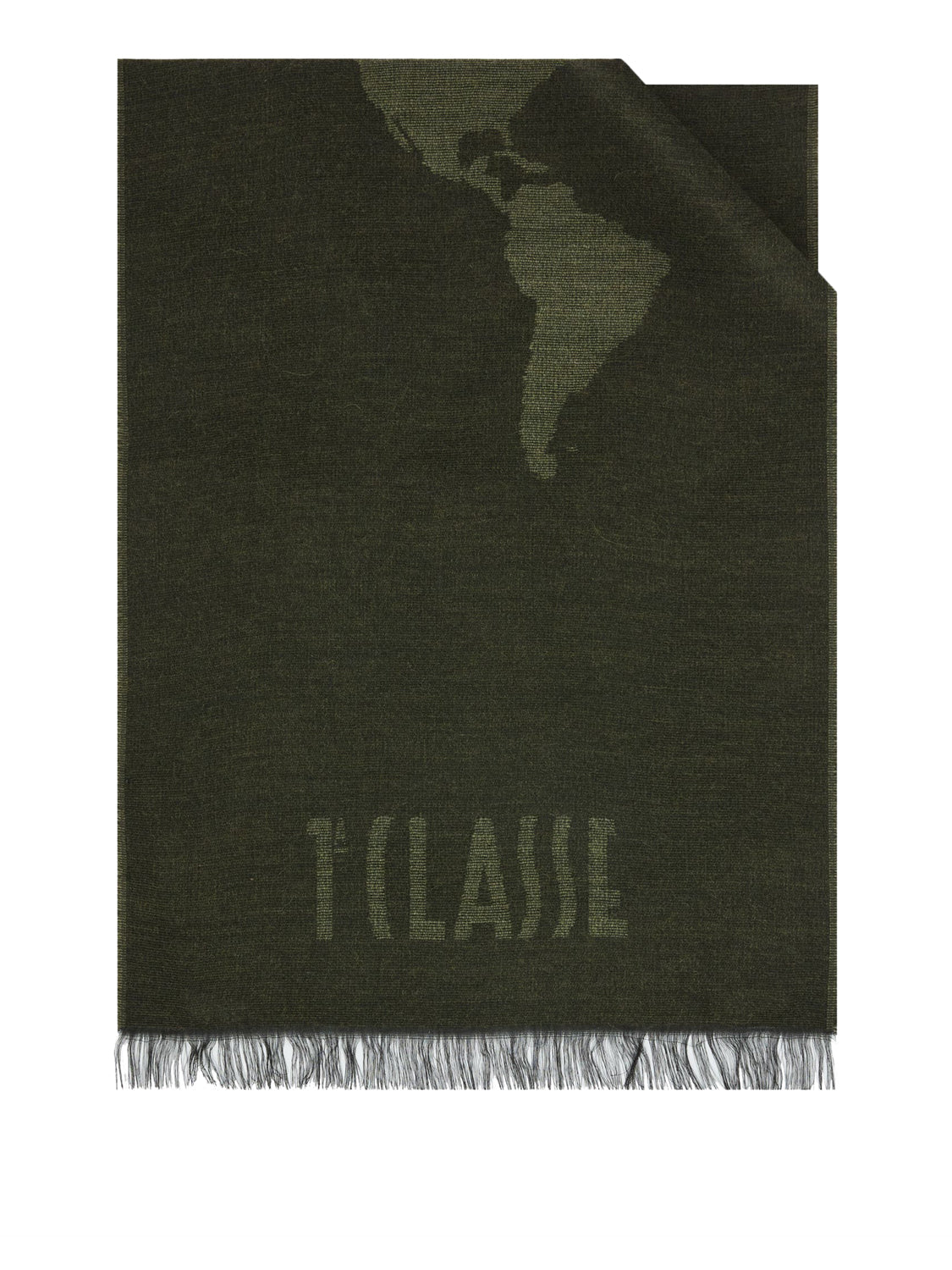 PRIMA CLASSE SETA Prima Classe Sciarpa Geo Pieno in misto modal e lana 42x180 Verde Militare VERDE MILITARE