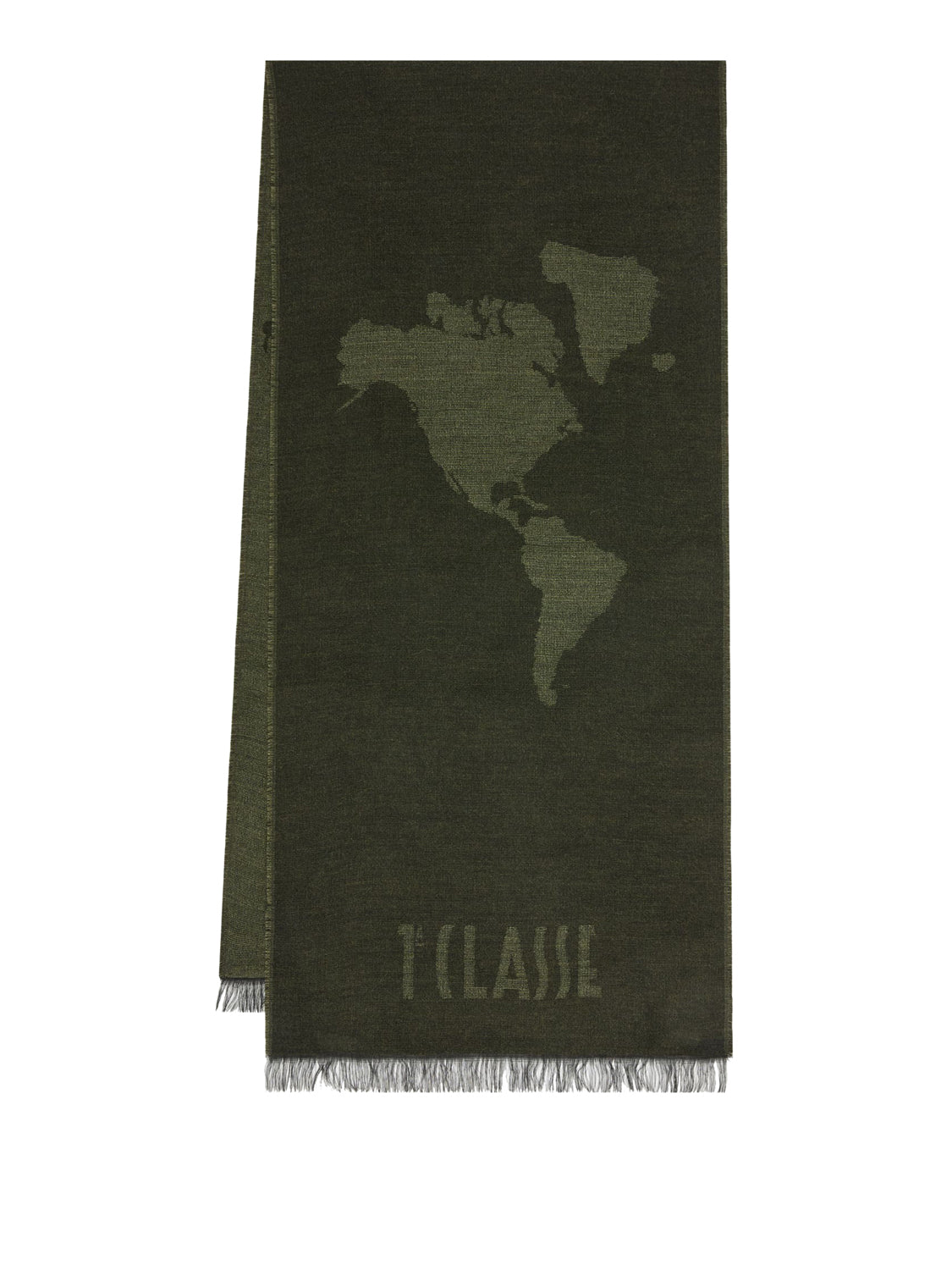 PRIMA CLASSE SETA Prima Classe Sciarpa Geo Pieno in misto modal e lana 42x180 Verde Militare VERDE MILITARE