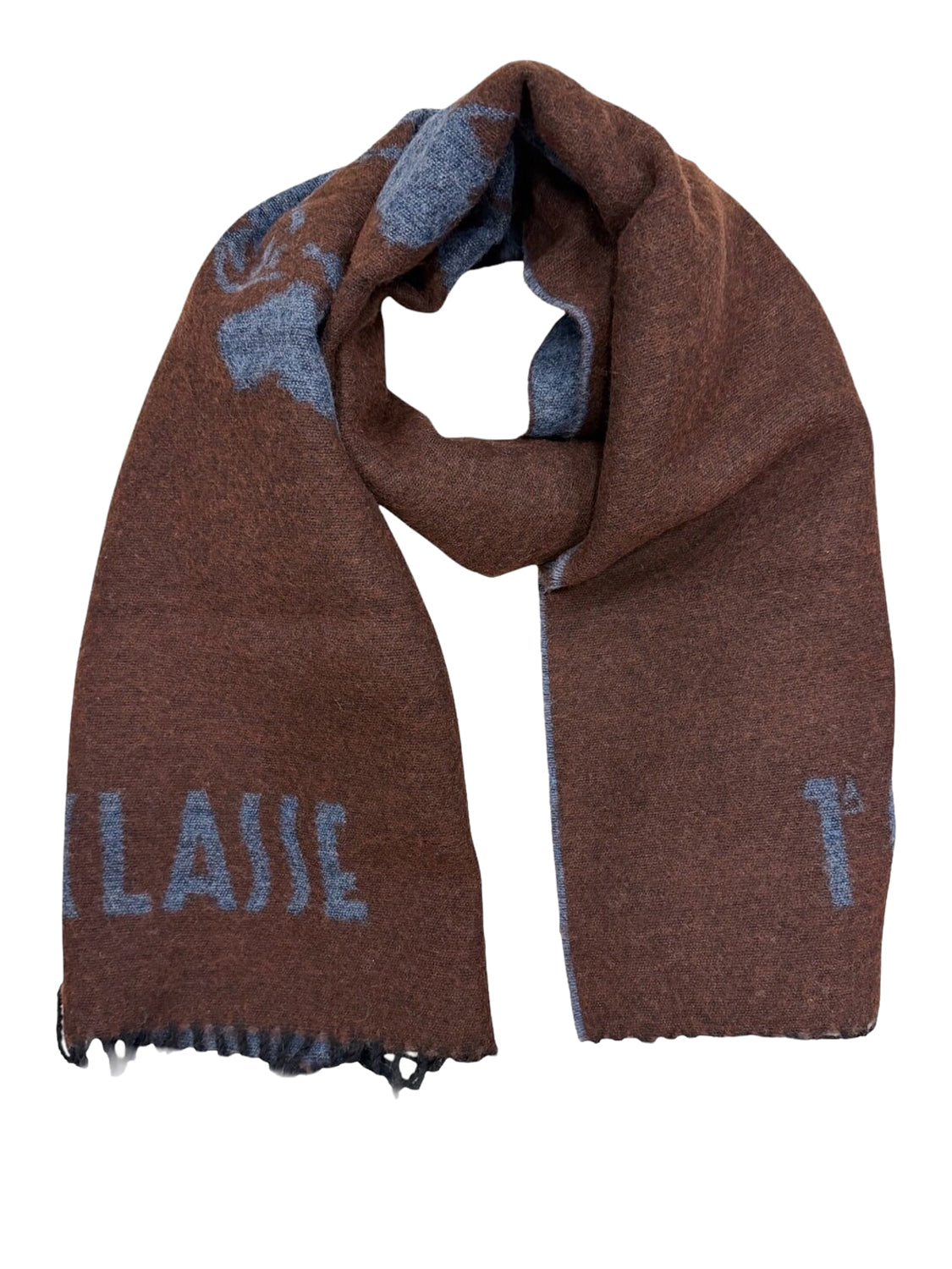 PRIMA CLASSE SETA Sciarpa Prima Classe Geo Pieno in misto lana e cotone 40x170 Bunito Brunito