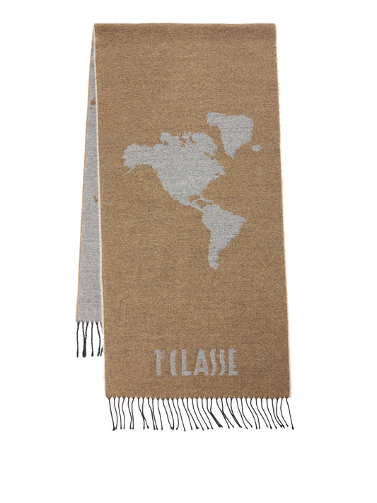 PRIMA CLASSE SETA Prima Classe Sciarpa Geo Pieno in misto lana e cotone 40x170 Rafia Rafia