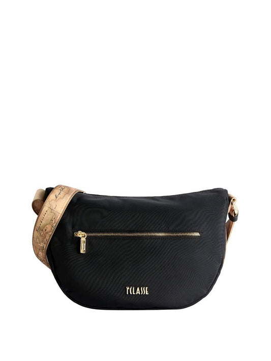 PRIMA CLASSE STAGIONE Prima Classe Whisper Nylon tracolla a mezzaluna media Nero Nero