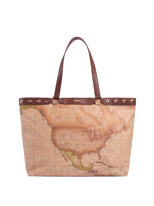 PRIMA CLASSE STAGIONE Prima Classe Soft Ranch Borsa shopping con dettaglio Castagna Castagna