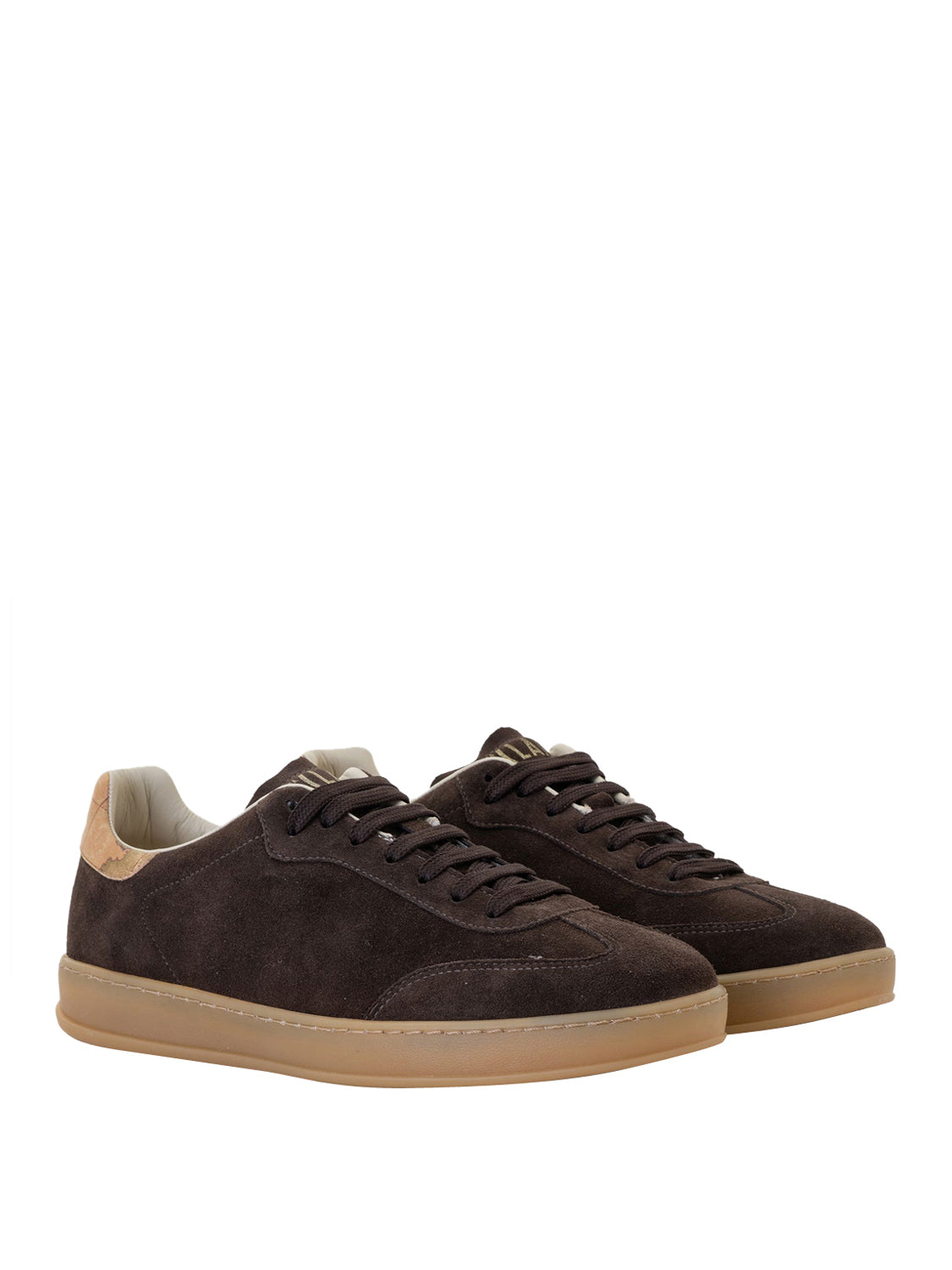 PRIMA CLASSE Sneakers 1° Classe in pelle scamosciata con linguetta logata Testa di Moro Testa di moro
