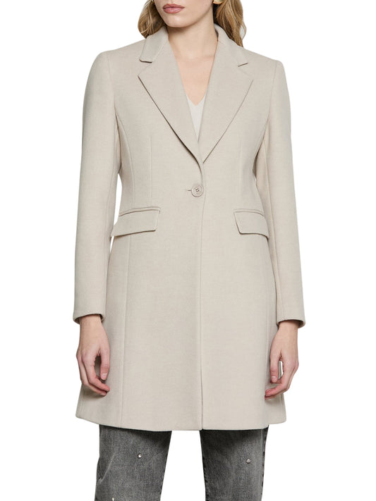 RELISH Relish Cappotto Baron Manica Lunga 1 Bottone - Avorio IVORY