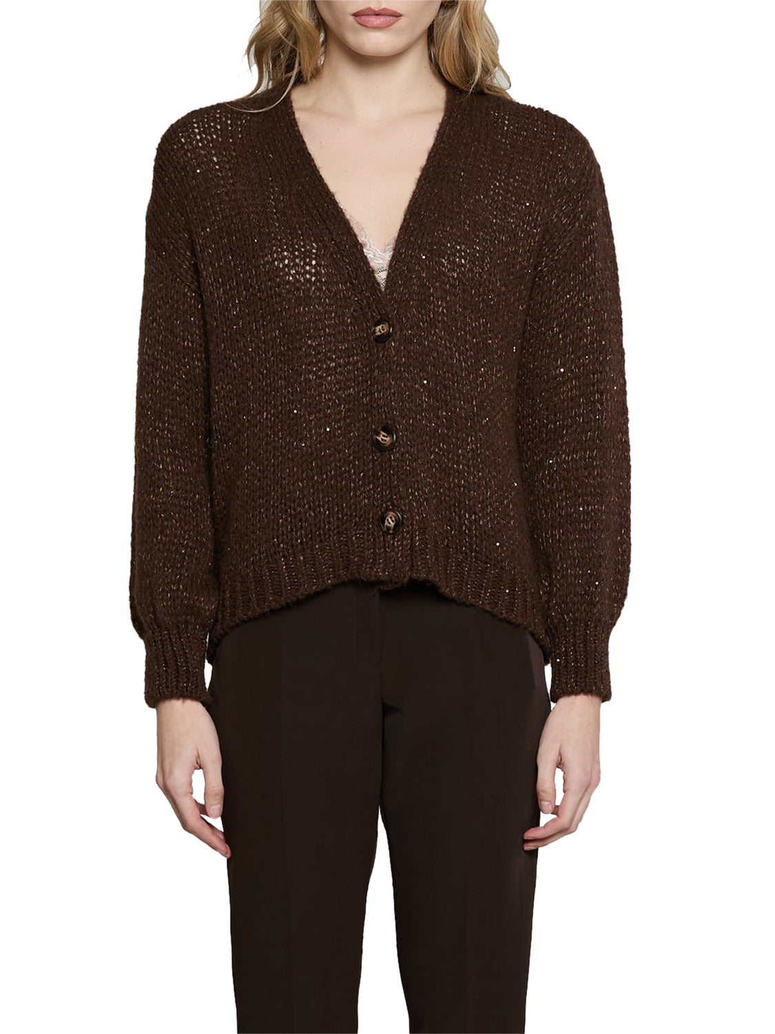 RELISH Cardigan Bruges Relish Bottoni Con Lurex Mustang MUSTANG