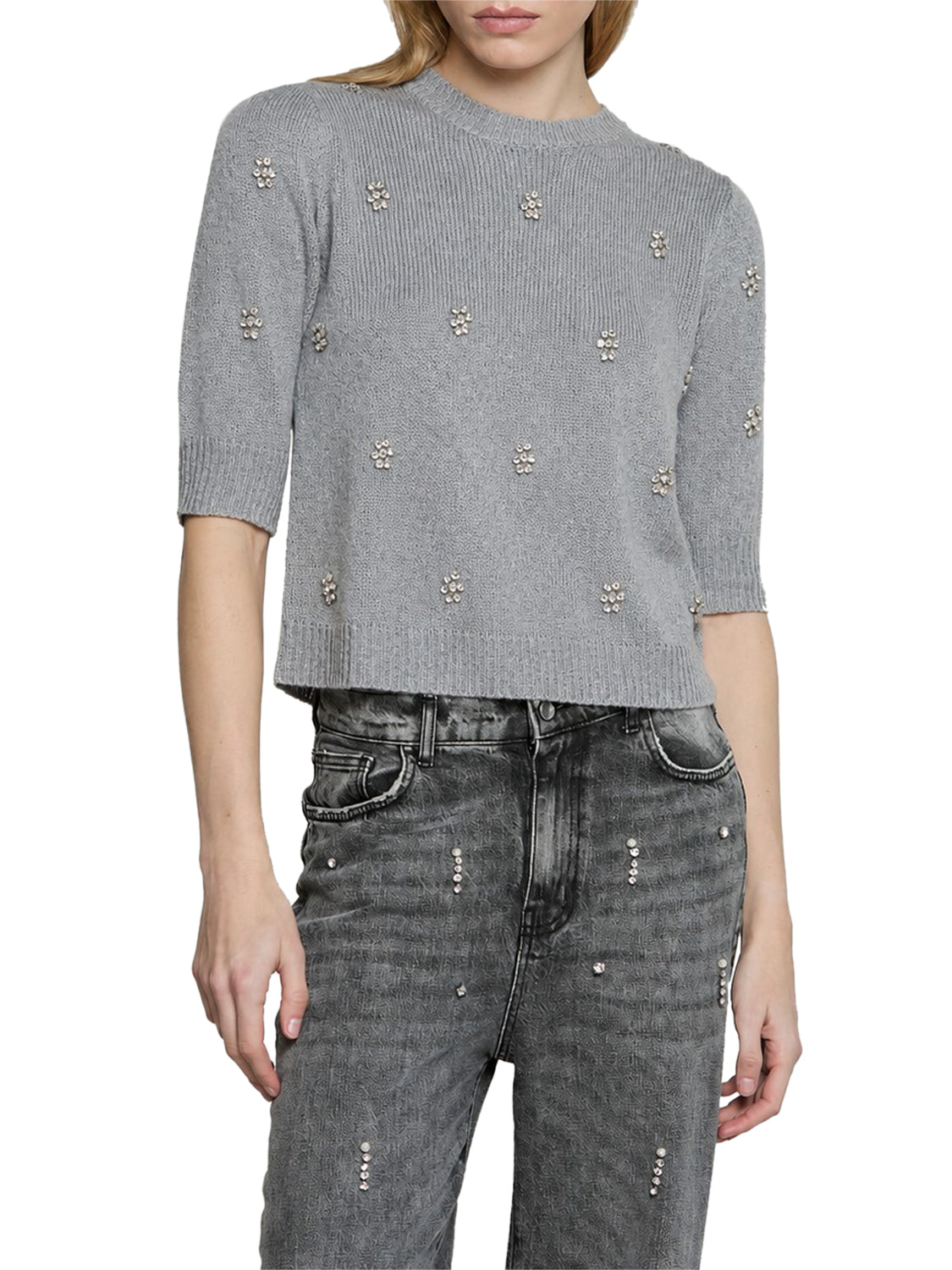 RELISH Maglia Dalen Relish Grigio Grigio Melange Chiaro
