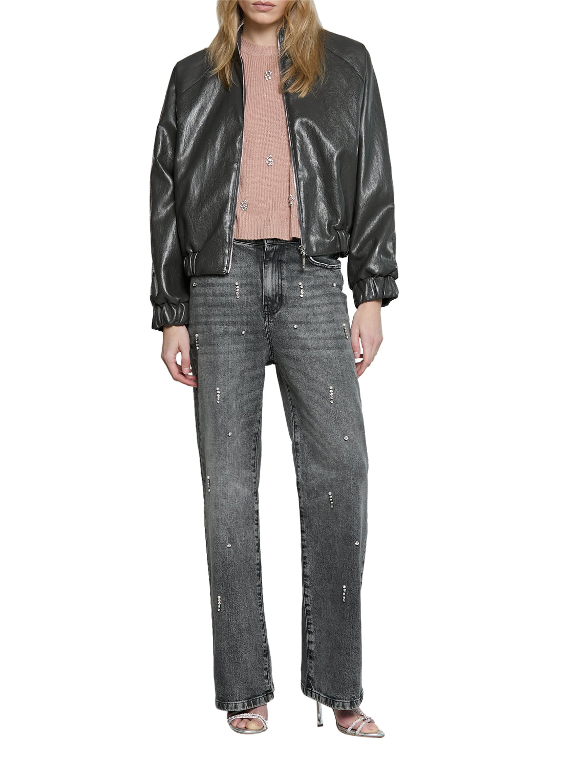 RELISH Jeans Relish Giselle Grey V Media Grigi BLACK