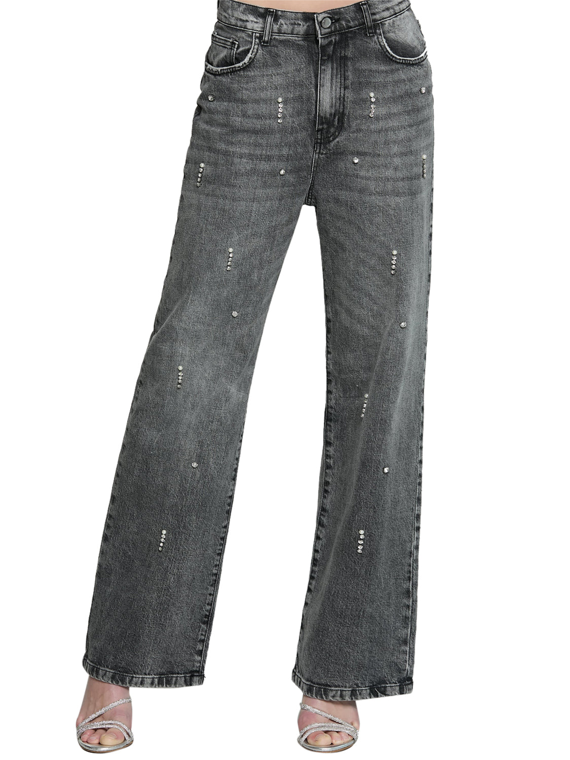RELISH Jeans Relish Giselle Grey V Media Grigi BLACK