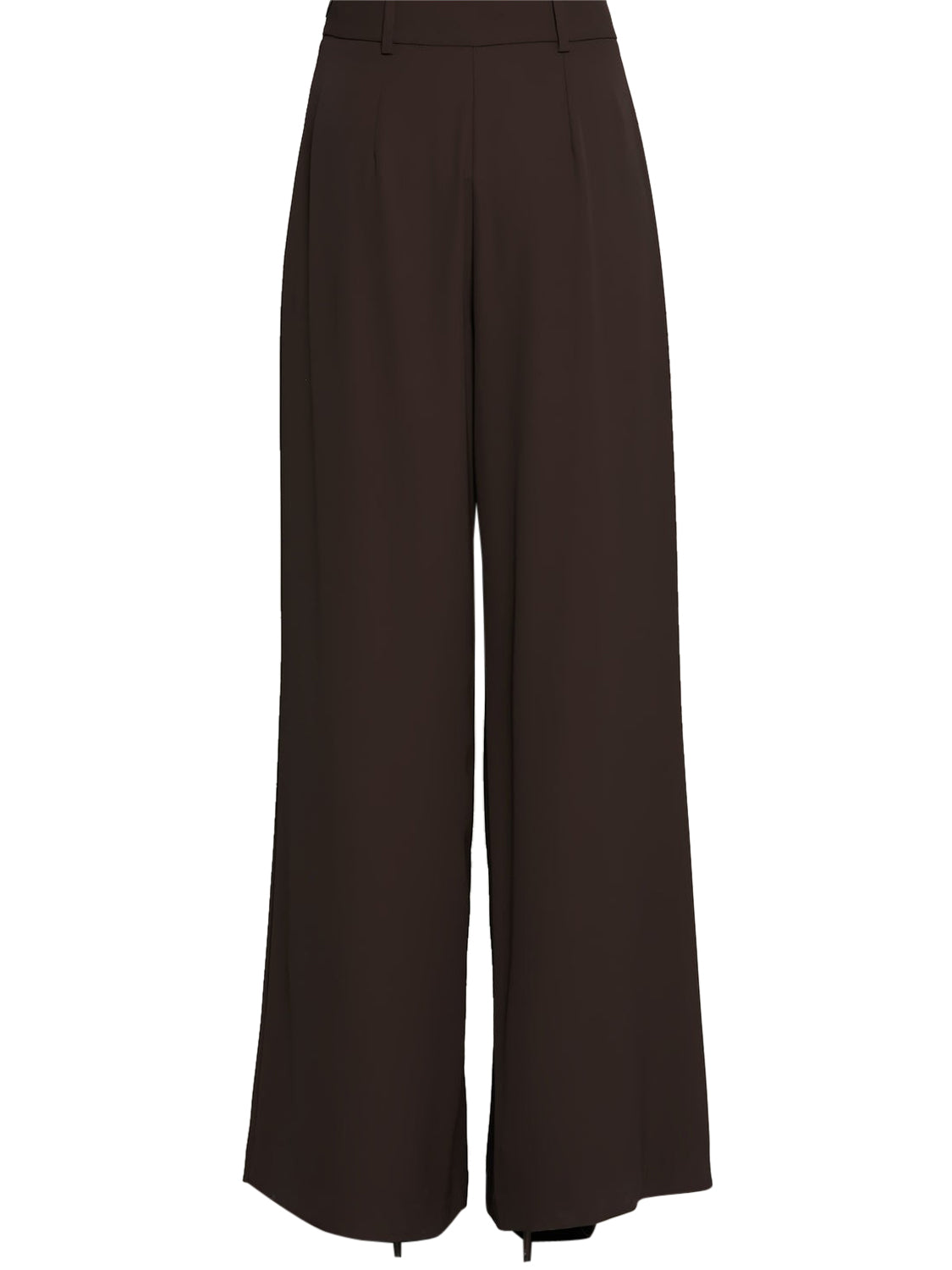RELISH Pantalone Rojem Vita Alta Palazzo Marrone Chocolate Brown