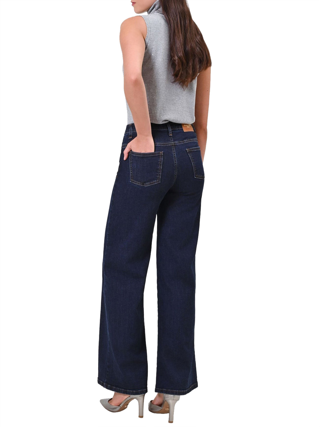 RINASCIMENTO Jeans A Palazzo Giorgia Rinascimento Denim BLU NAVY