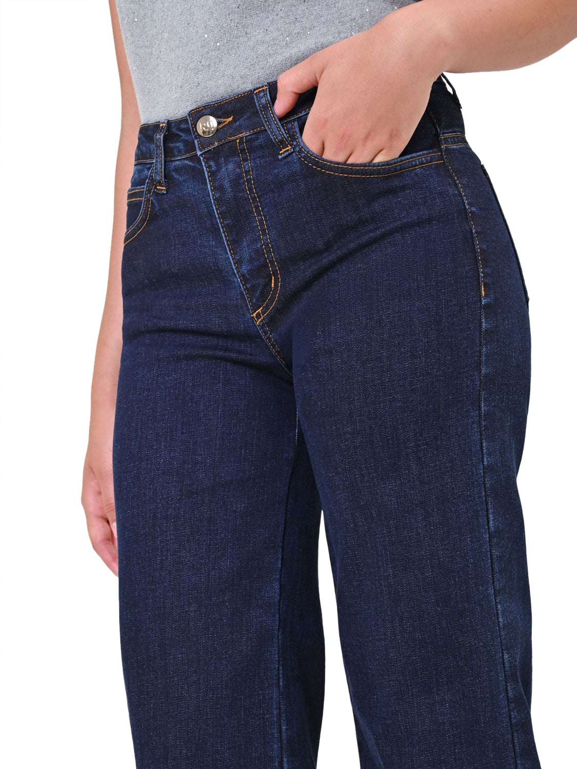 RINASCIMENTO Jeans A Palazzo Giorgia Rinascimento Denim BLU NAVY