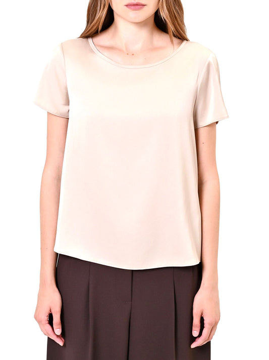 RINASCIMENTO Blusa Rinascimento In Tinta Unita Tortora Beige Tortora Beige
